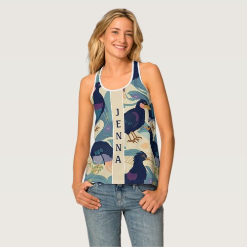 Anhinga Pastel Colourful Custom Pattern Tank Top