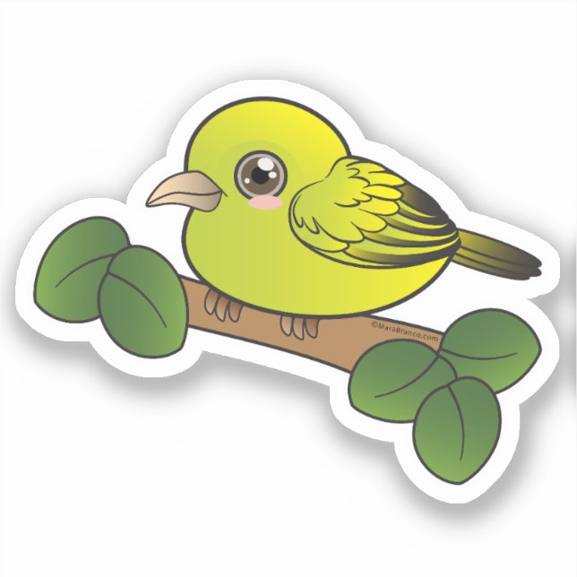 Anianiau Hawaii Forest Bird Sticker (Front)