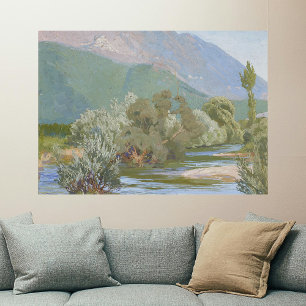 Aniene River Breathtaking Art Nouveau Landscape Poster