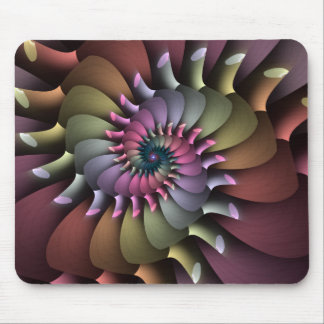 Anima Aura Colorful Abstract Spiral Mouse Pad