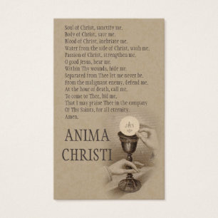Anima Christi Eucharist Communion Prayer Holy Card