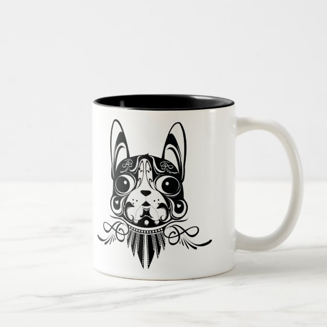animabasd doggy dog boston terrier mug (Right)