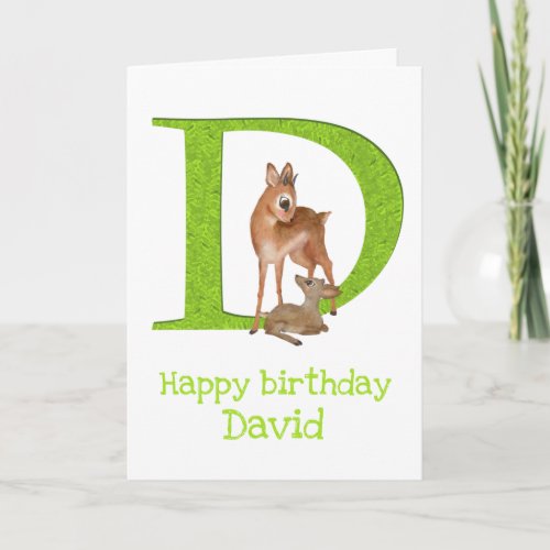 Animal ABC D is for dik_dik birthday card