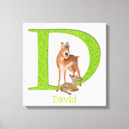 Animal ABC D is for dik_dik canvas print