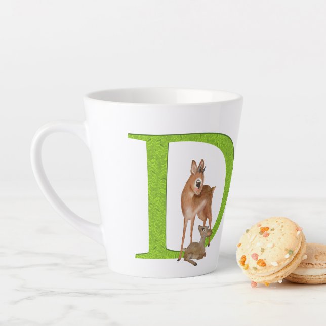 Animal ABC D is for dik-dik latte mug (In Situ)