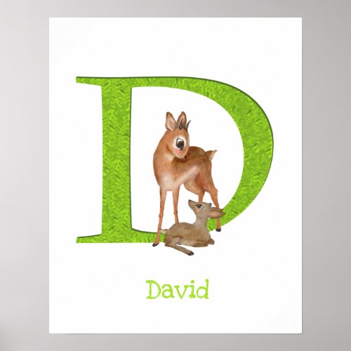 Animal ABC D is for dik_dik print
