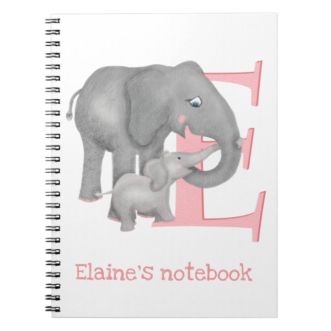 Animal ABC E is for elephant notebook (Front)