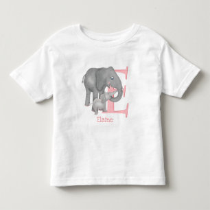 Animal ABC E is for elephant T-shirt