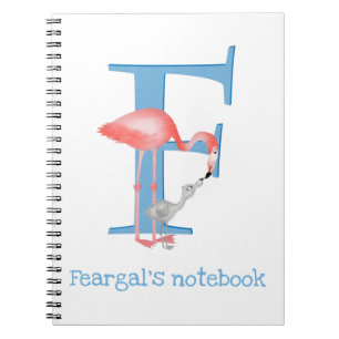 Animal ABC F is for flamingo notebook