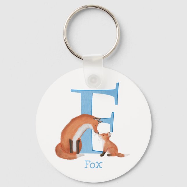 Animal ABC F is for fox key ring (Front)