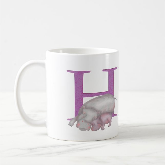 Animal ABC H is for hippo mug (Left)