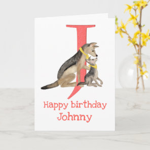 Animal ABC J is for jackal birthday card