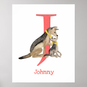 Animal ABC J is for jackal print