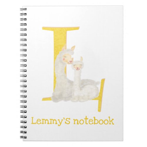 Animal ABC L is for llama notebook