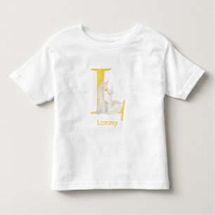 Animal ABC L is for llama T-shirt