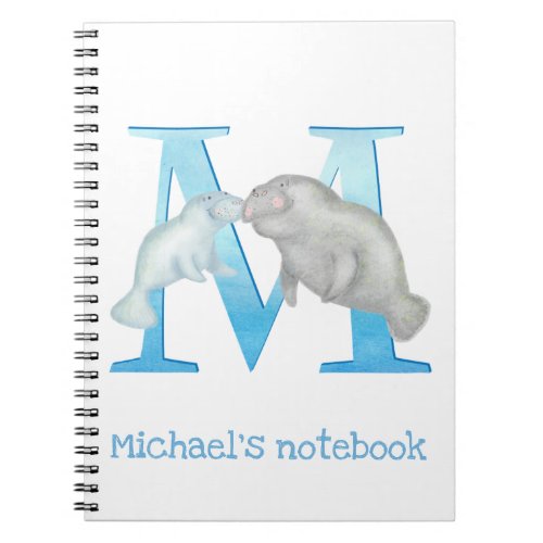 Animal ABC M is for manatee notebook