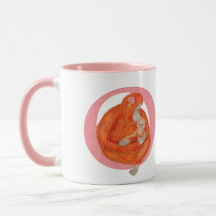 Animal ABC O is for orangutan mug