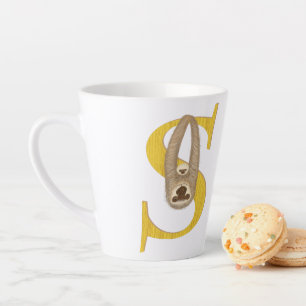 Animal ABC S is for sloth latte mug