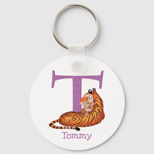 Animal ABC T is for tiger key ring