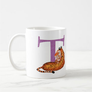 Animal ABC T is for tiger mug