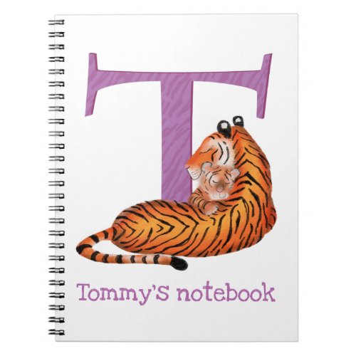 Animal ABC T is for tiger notebook