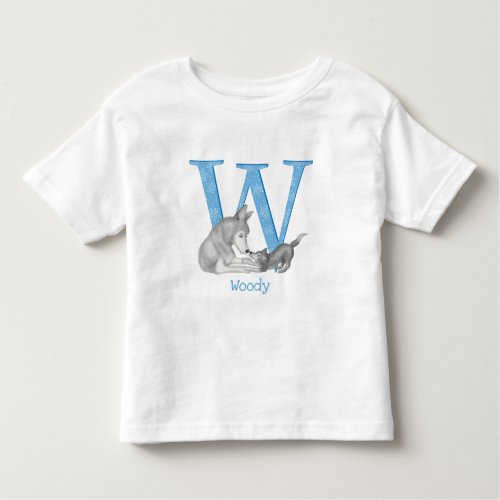 Animal ABC W is for wolf T_shirt