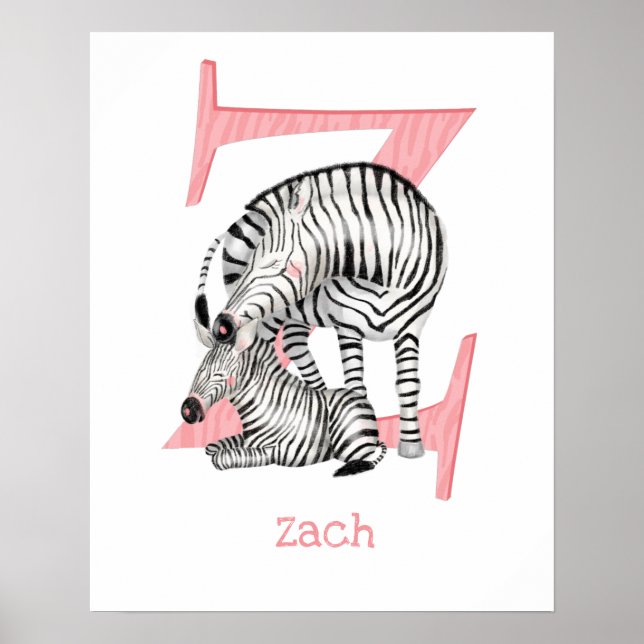 Animal ABC Z is for zebra print (Front)