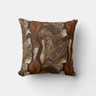 Animal Abstract Pattern Design 4 Throw Pillow