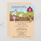 Animal Acres Farm Animal Baby Shower NEUTRAL AAK Invitation (Front/Back)