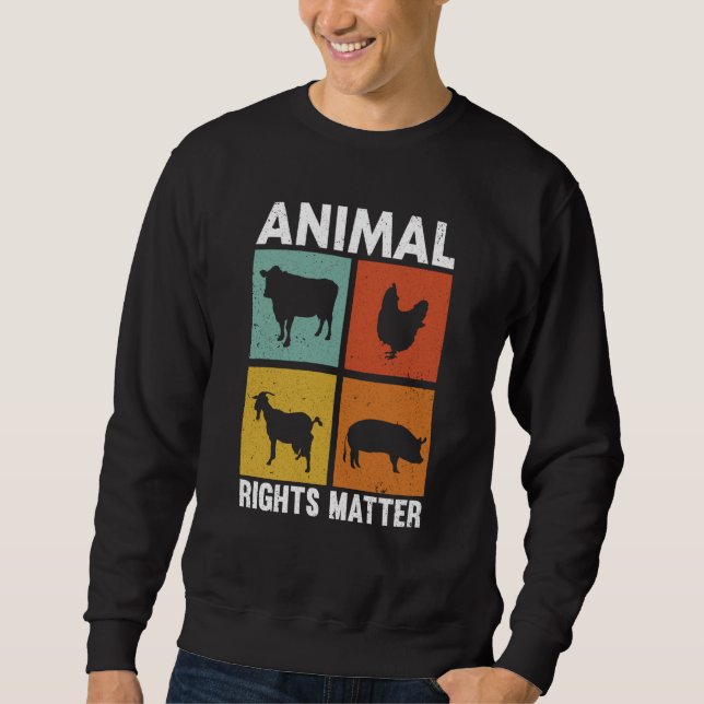 Animal Activist Rescue Animals Conservation Rights Sweatshirt (Front)