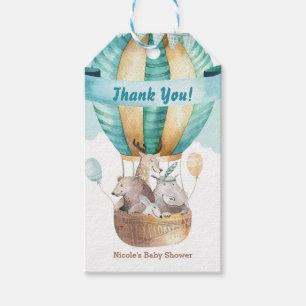 Animal Adventure Watercolor Boho Baby Shower Favor Gift Tags