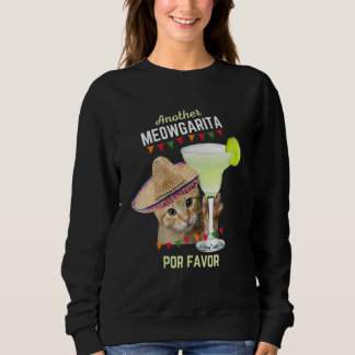Animal Aesthetic Cat Cinco De Mayo Meowgarita Sweatshirt
