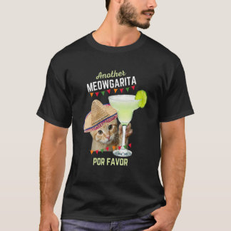 Animal Aesthetic Cat Cinco De Mayo Meowgarita T-Shirt