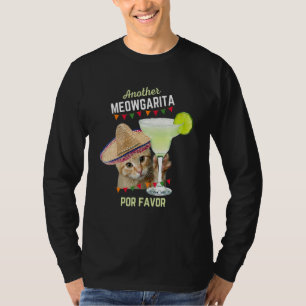 Animal Aesthetic Cat Cinco De Mayo Meowgarita T-Shirt