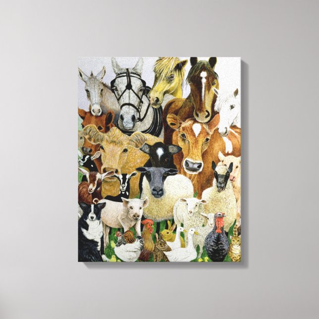 Animal Allsorts Canvas Print (Front)