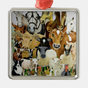 Animal Allsorts Metal Ornament