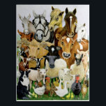 Animal Allsorts Postcard<br><div class="desc">Animal Allsorts (oil on canvas) Scott Pat / Private Collection / Bridgeman Images Farm Animals Rural Scenes Farm Animals Mammals</div>