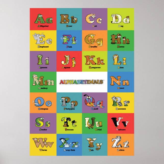 Animal Alphabet - Alphabetimals Poster (Front)