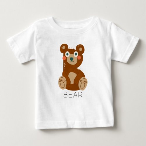 Animal Alphabet B For Bear Baby T_Shirt