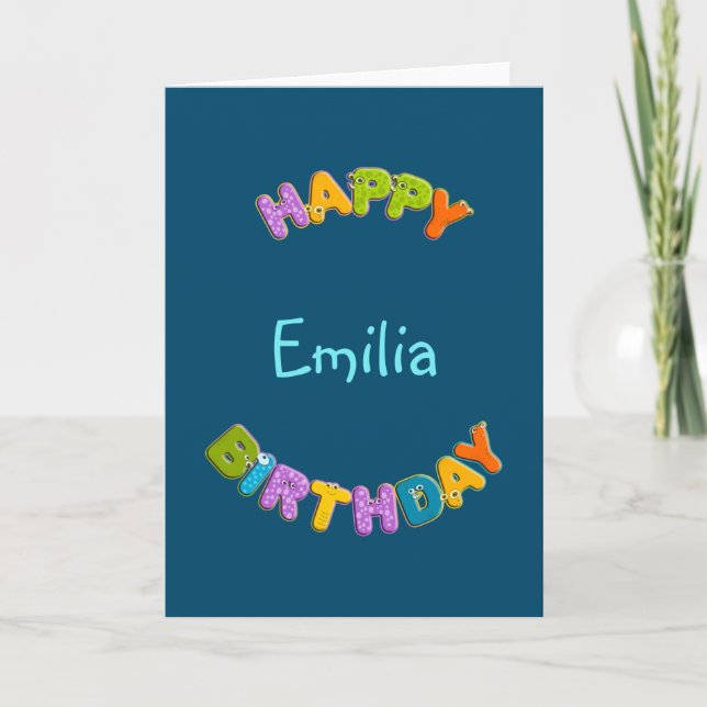 animal alphabet - birthday card (Front)