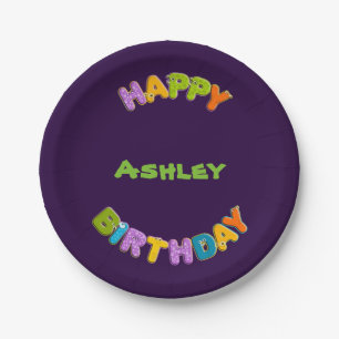 animal alphabet - birthday paper plates