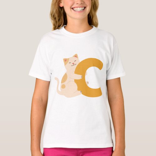 Animal Alphabet C For cat T_Shirt