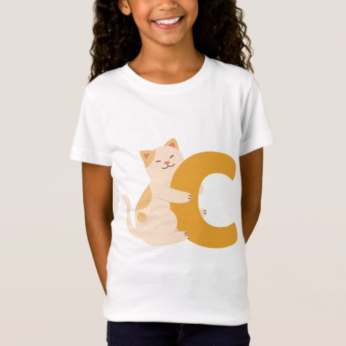 Animal Alphabet C For Cat T_Shirt