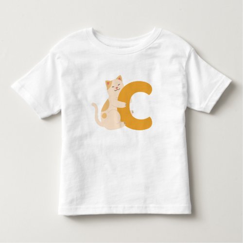 Animal Alphabet C For cat Toddler T_shirt