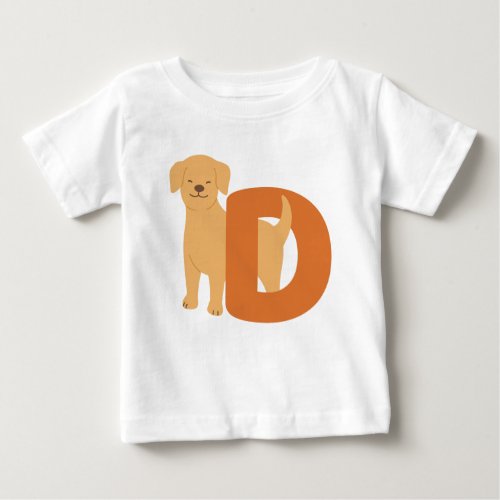 Animal alphabet D Baby T_Shirt