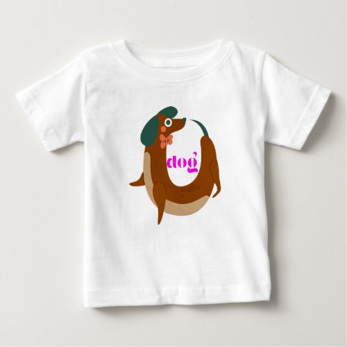 Animal Alphabet D For Dog Baby T_Shirt