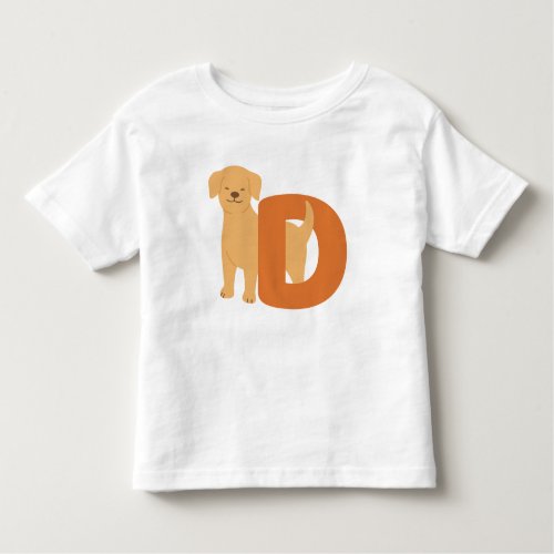 Animal alphabet D Toddler T_shirt
