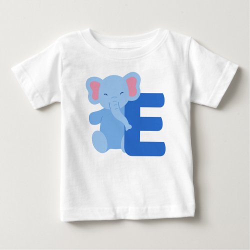 Animal Alphabet E for elephant  Baby T_Shirt