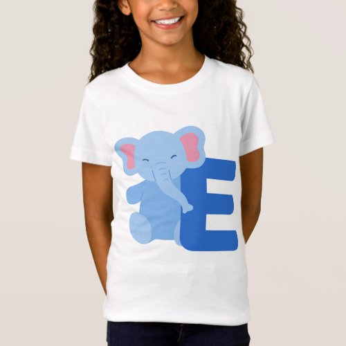 Animal Alphabet E for elephant T_Shirt