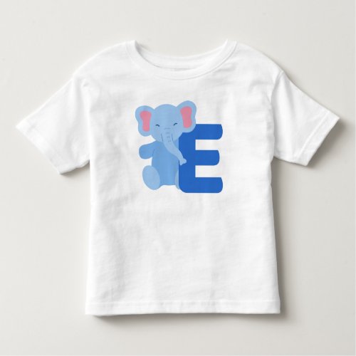 Animal Alphabet  E For elephant Toddler T_shirt
